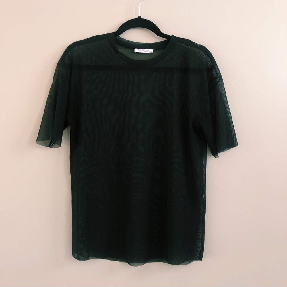 Zara Sheer Oversized T-Shirt